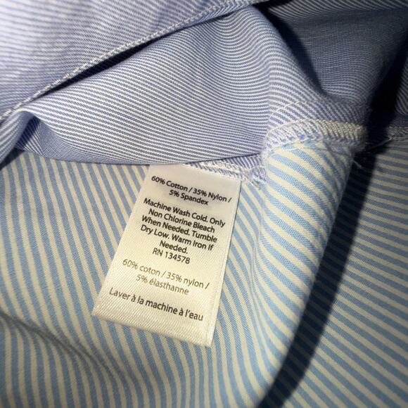 NEW VINEYARD VINES Blue Striped Tank Dress With Waist Tie Sleeveless Cotton Sz 6 - Picture 5 of 8